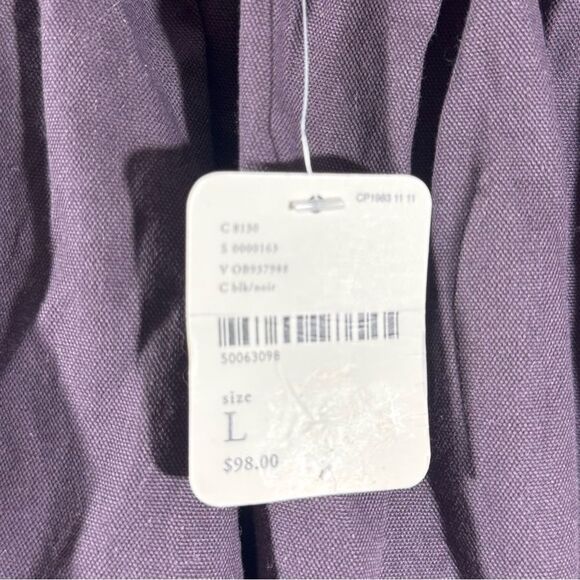 Free People Sophia Ruffled Off-Shoulder Mini Dress in Deep Purple Large NWT - Picture 7 of 7